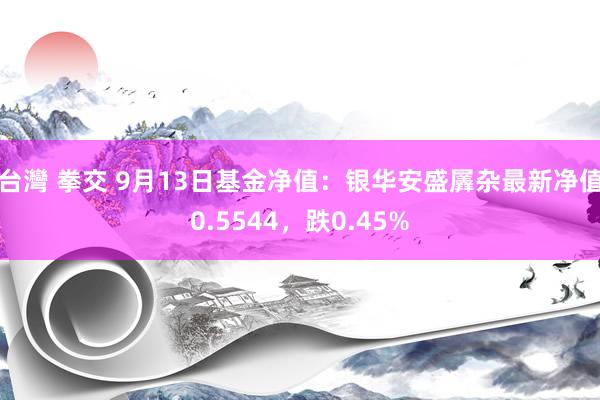 台灣 拳交 9月13日基金净值：银华安盛羼杂最新净值0.5544，跌0.45%