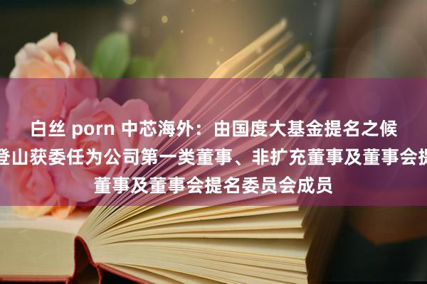 白丝 porn 中芯海外：由国度大基金提名之候选东说念主黄登山获委任为公司第一类董事、非扩充董事及董事会提名委员会成员