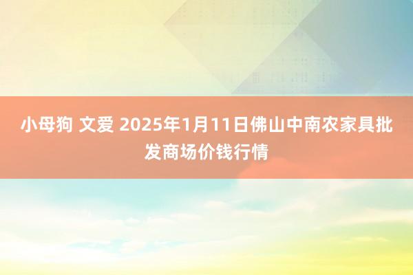 小母狗 文爱 2025年1月11日佛山中南农家具批发商场价钱行情