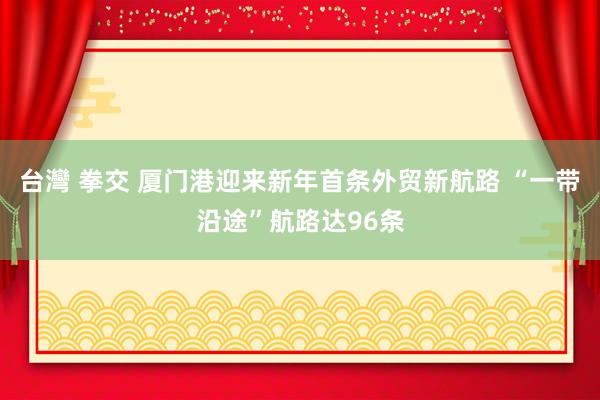 台灣 拳交 厦门港迎来新年首条外贸新航路 “一带沿途”航路达96条