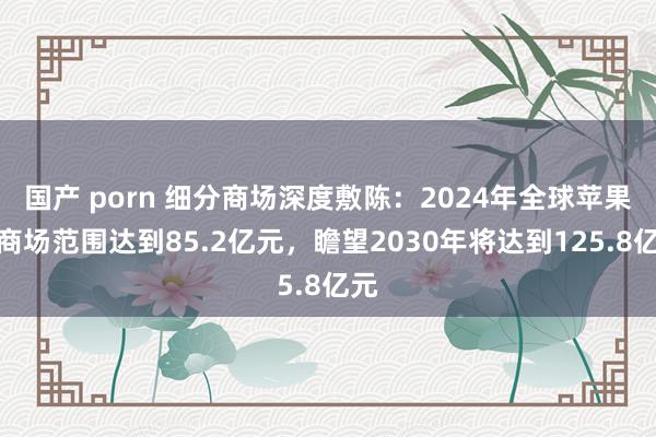 国产 porn 细分商场深度敷陈：2024年全球苹果酱商场范围达到85.2亿元，瞻望2030年将达到125.8亿元